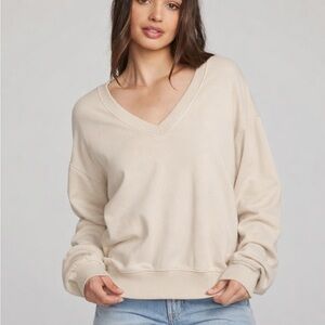 Chaser V-Neck Sweater in Cream